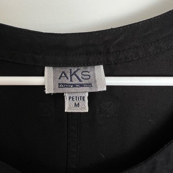 Black Amy K Su 90's Style Vintage Overall Dress Petite Small cottagecore - Picture 3 of 6